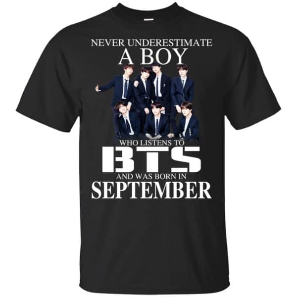 A Boy Who Listens To BTS And Was Born In September T-Shirts, Hoodie, Tank 3