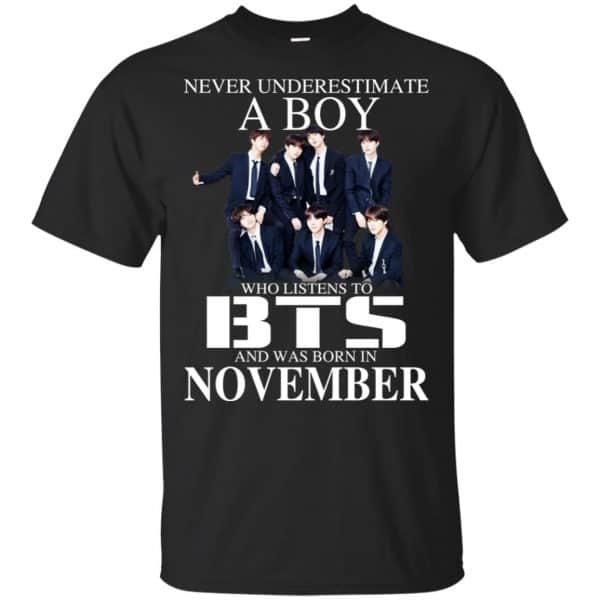 A Boy Who Listens To BTS And Was Born In November T-Shirts, Hoodie, Tank 3