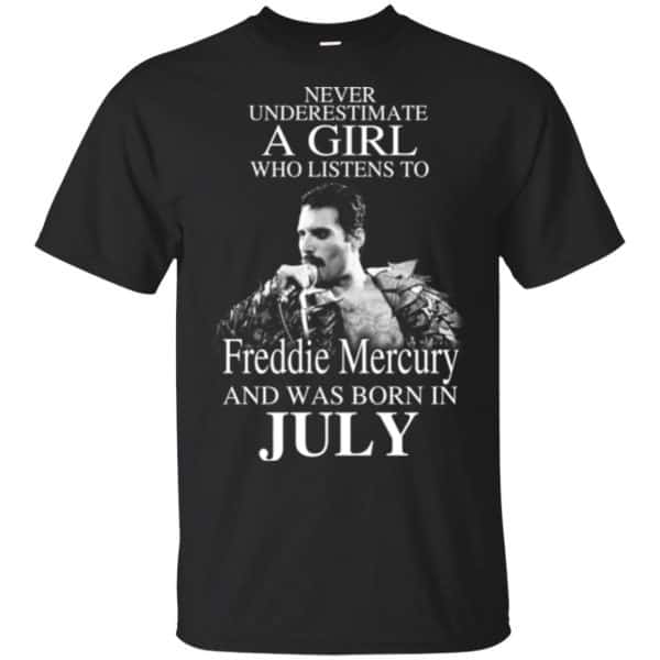 A Girl Who Listens To Freddie Mercury And Was Born In July T-Shirts, Hoodie, Tank 3