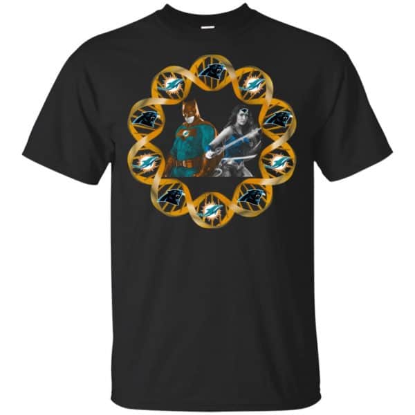 Miami Dolphins And Carolina Panthers In My DNA Batman Superwoman T-Shirts, Hoodie, Tank 3