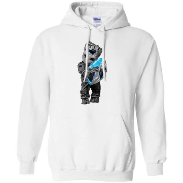 Baby Groot Hugging Carolina Panthers T-Shirts, Hoodie, Tank - 0sTees