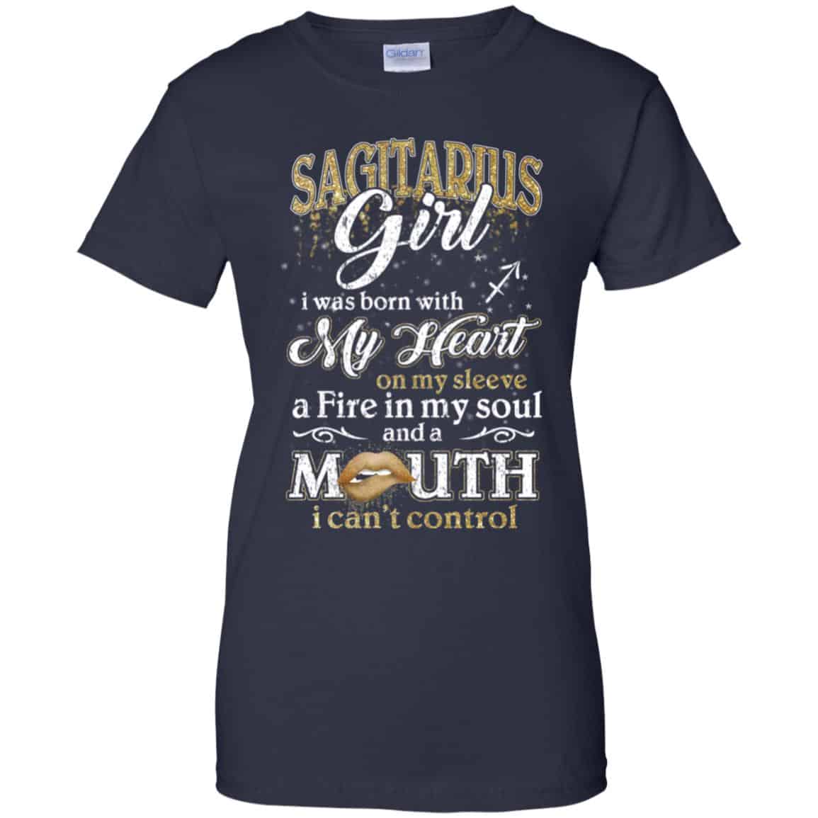 Sagittarius Girl I Was Born With My Heart On My Sleeve T Shirts