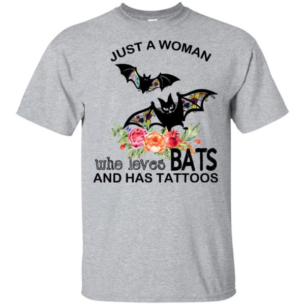 Just A Woman Who Loves Bats And Has Tattoos T-Shirts, Hoodie, Tank 3