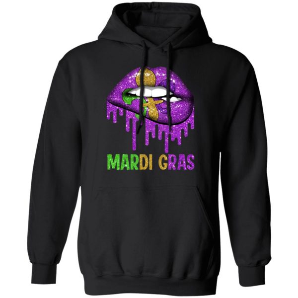 mardi gras lips shirt