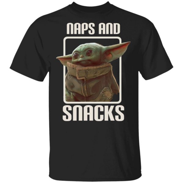 Baby Yoda Naps And Snacks Shirt, Hoodie, Tank 3
