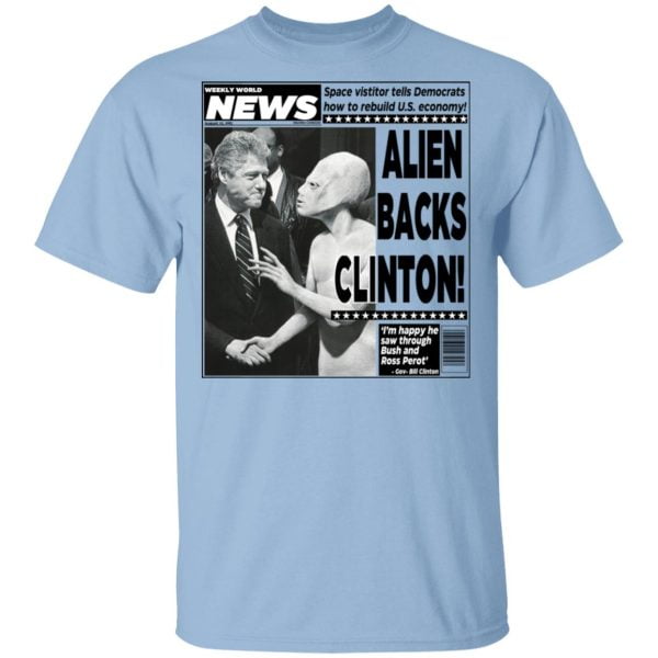 Vintage World News Alien Backs Clinton Shirt, Hoodie, Tank 3