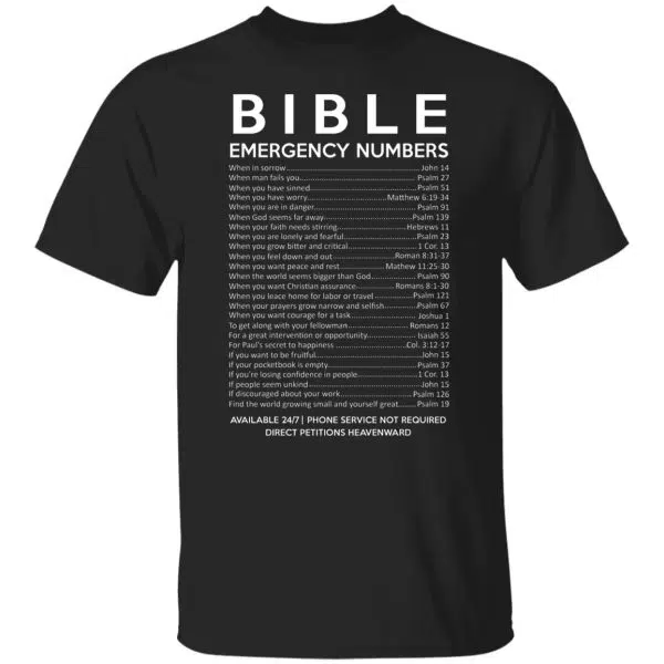 Bible Emergency Numbers Shirt, Hoodie, Tank - 0sTees